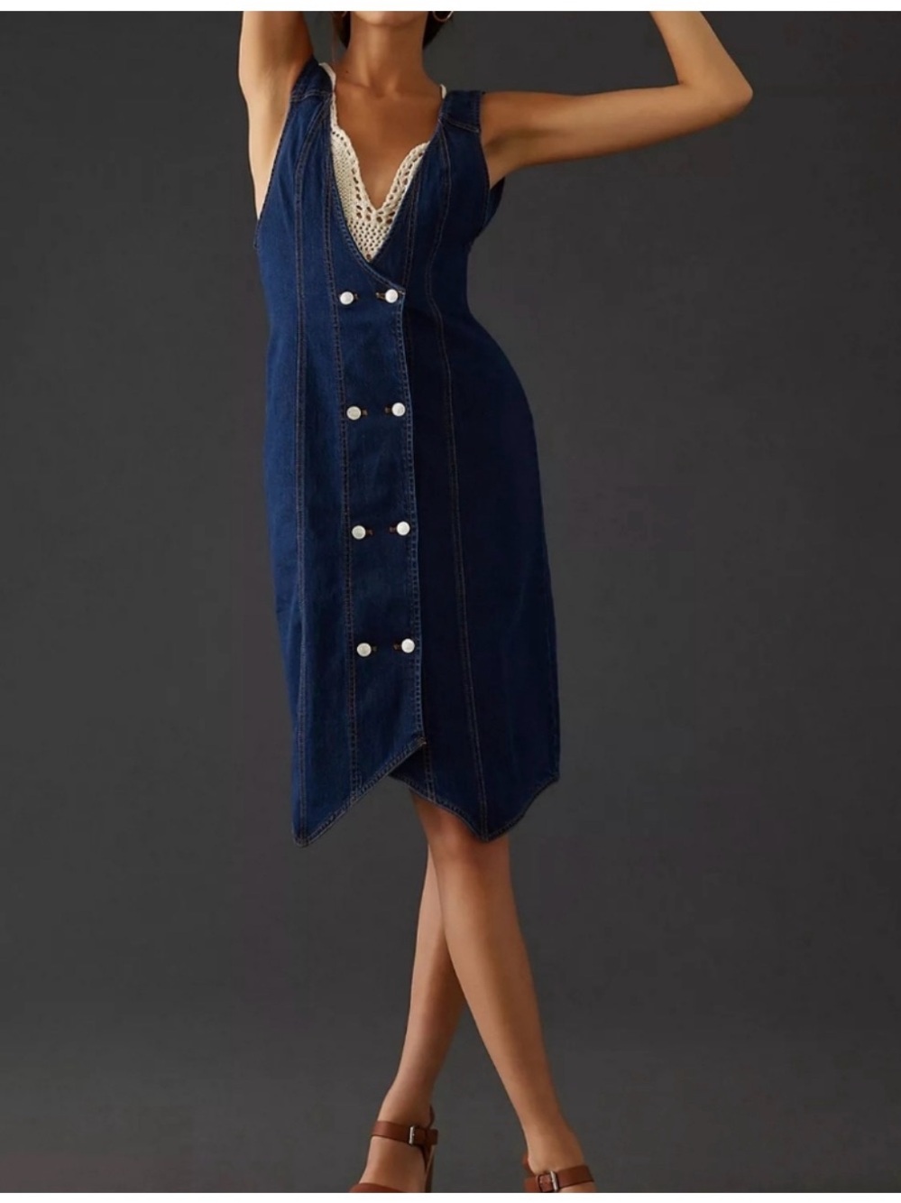 Pilcro Denim Vest Dress